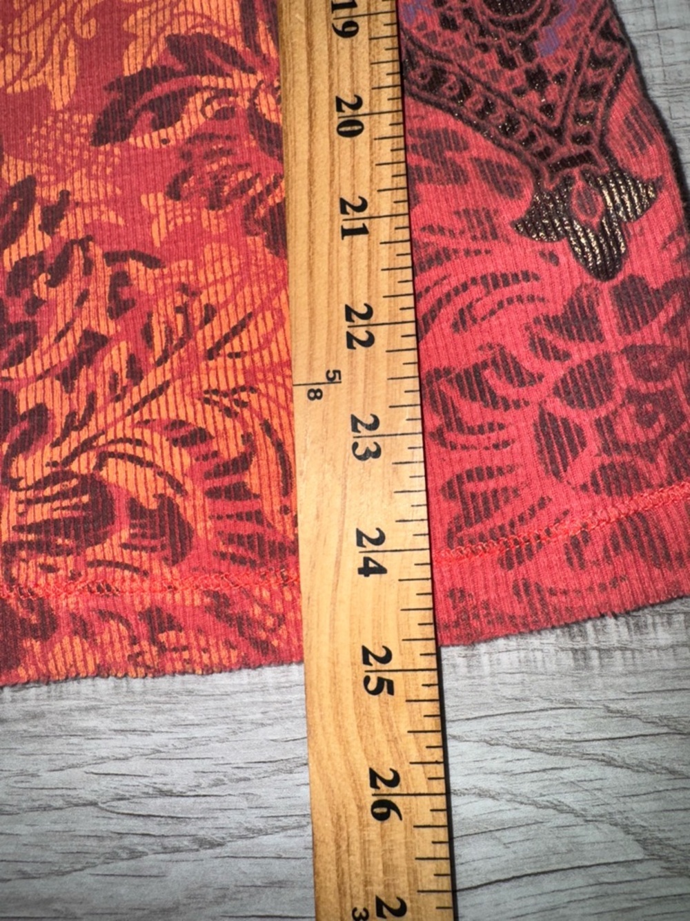 Vtg FANG Womens Medium Red Orange Graphic Ribbed Tank Top‎ Y2K 2000 - Picture 9 of 10